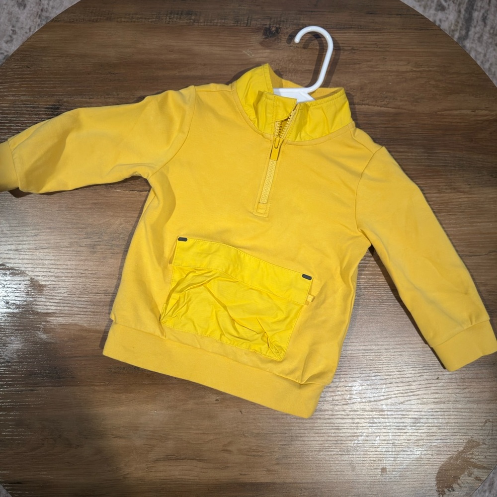 Old Navy Yellow Kids Quarter-Zip Sweatshirt